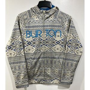 Burton | Medium Dryride Peak Columbo Hoodie Full Zip Fleece Fair Isle Snowboard